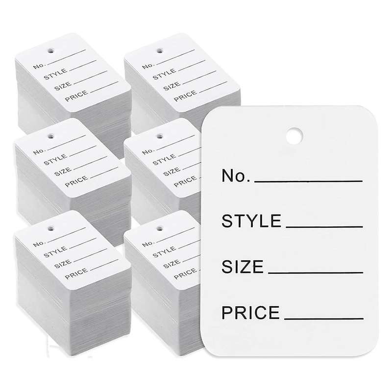 3000 Price Tags, 4.9cm X 3.5cm White PaperLabels Clothes Size Tags, Make Labels Clothing Labels