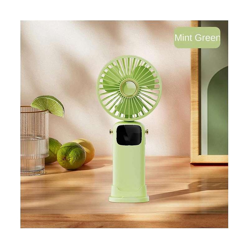3000MAh Summer Handheld Fan Portable Folding Fan USB Charging High Wind Power Fan with LED Screen fo