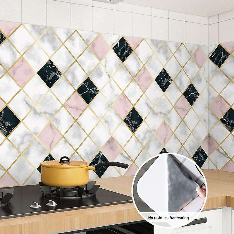 300cm Wallpapers Aluminum Coating Waterproof Room Kitchen Self Adhesive Contact Wall Stickers Home