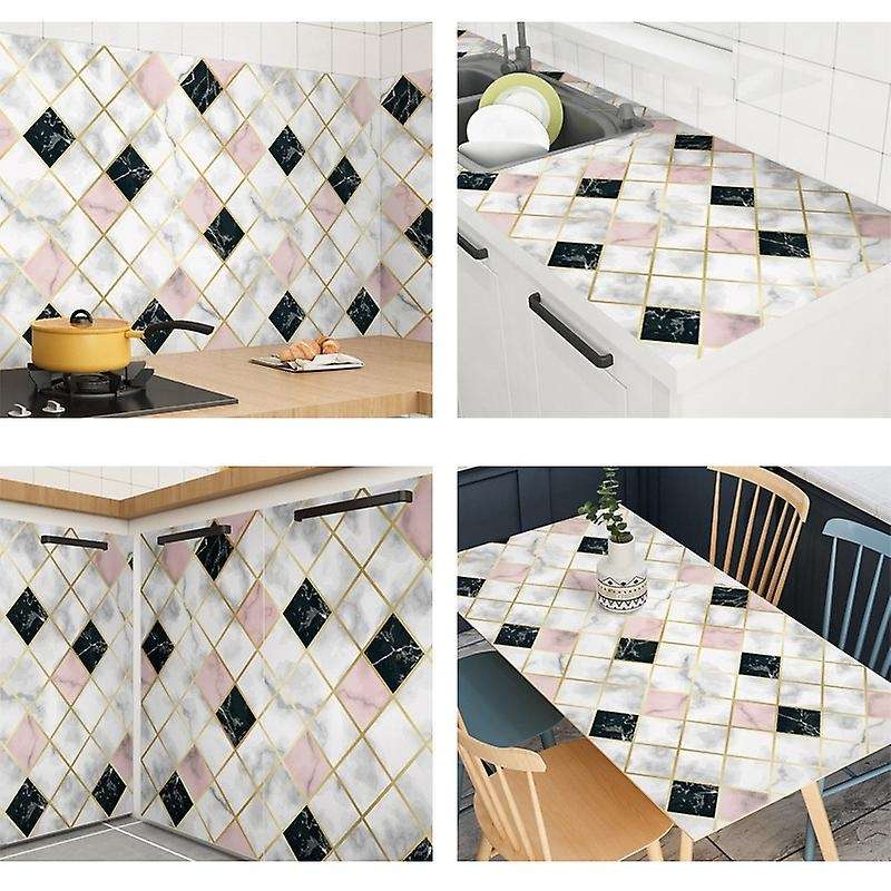 300cm Wallpapers Aluminum Coating Waterproof Room Kitchen Self Adhesive Contact Wall Stickers Home