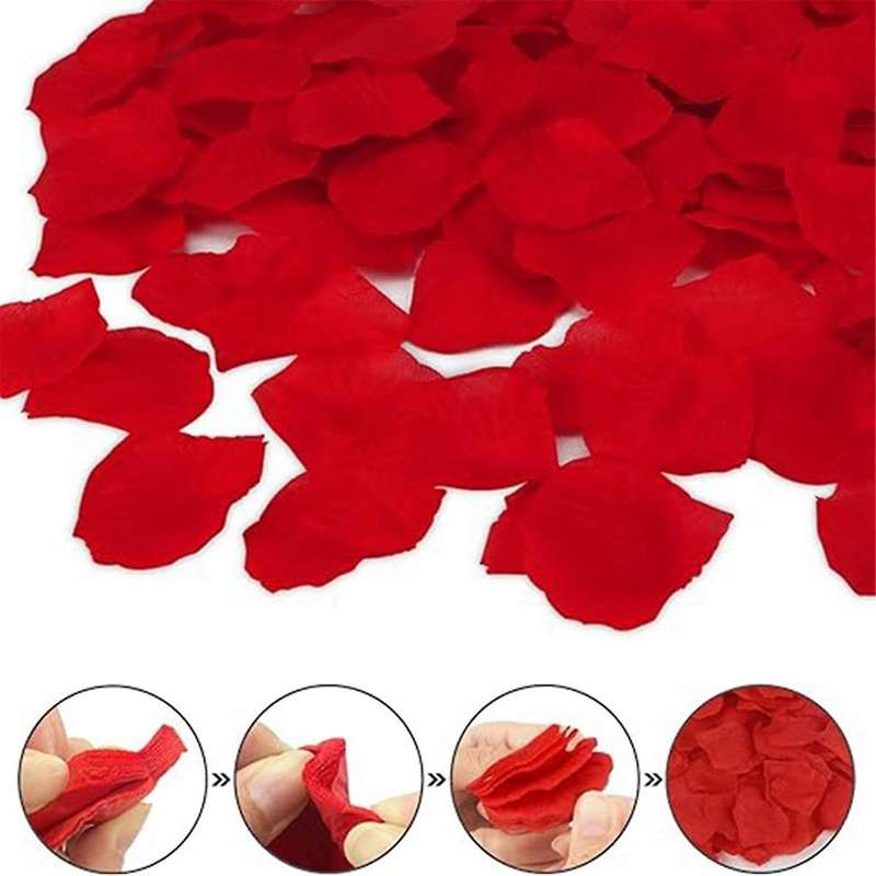 3000PCS Rose Petals, Flower,Rose Petals for Bed & Valentines Decorations,Marry Me Decorations,Artifi