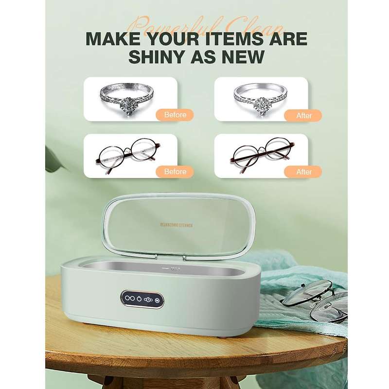 300ML Ultrasonic Jewelry Cleaner Ultrasonic Jewelry Cleaning Machine 45kHz Household Ultrasonic Clea