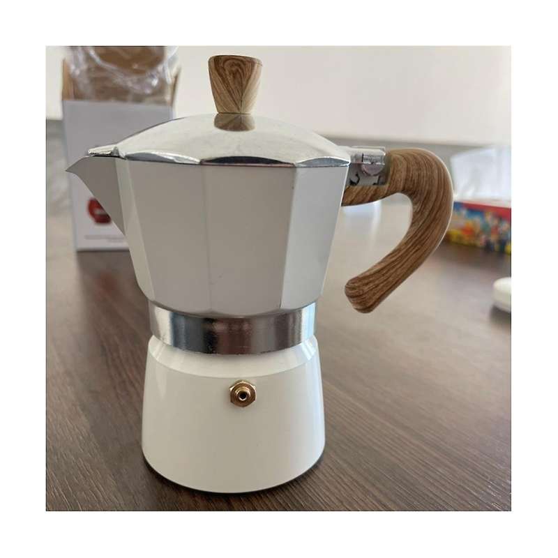 300ml Vintage Wooden Handle Espresso Maker Moka Pot Classic Italian Cafe Tools Kitchen Cafe Accesso