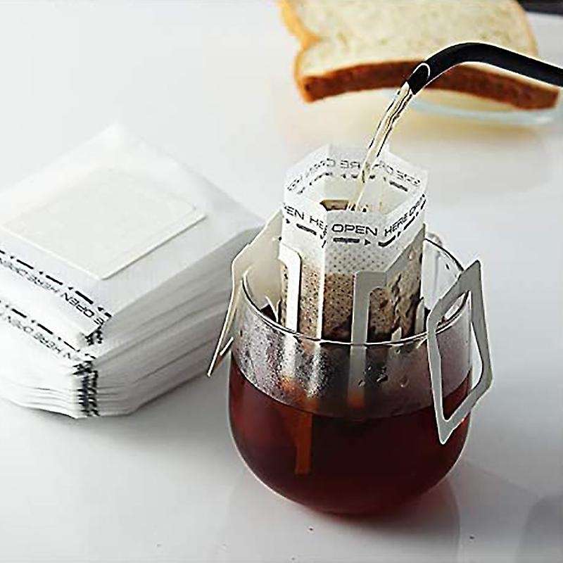 300pcs Drip Coffee Filter Bag Portable Hanging Ear Style Coffee Paper Home Office Travel Brew Coffe