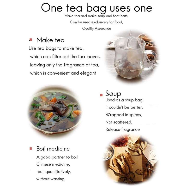 300pcs Tea Filter Bags, Disposable Tea Filter Bags Paper Tea Infuser Drawstring Empty Tea Bags For