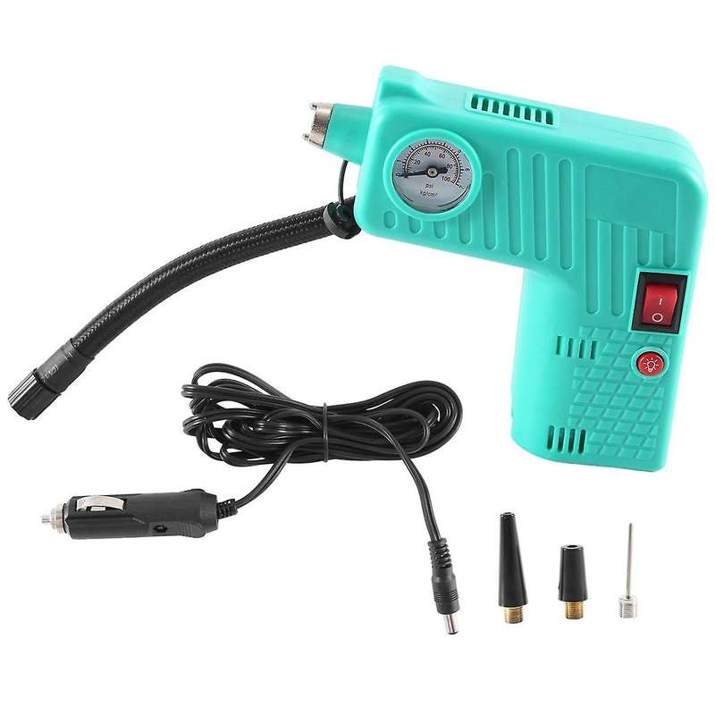 -301 Multifunctional Air Pump Car Air Pump Portable Air Pump Auto Supplies,green