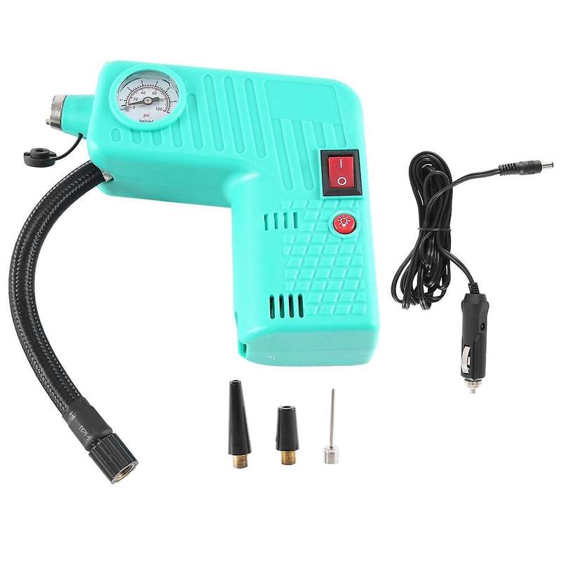 -301 Multifunctional Air Pump Car Air Pump Portable Air Pump Auto Supplies,green