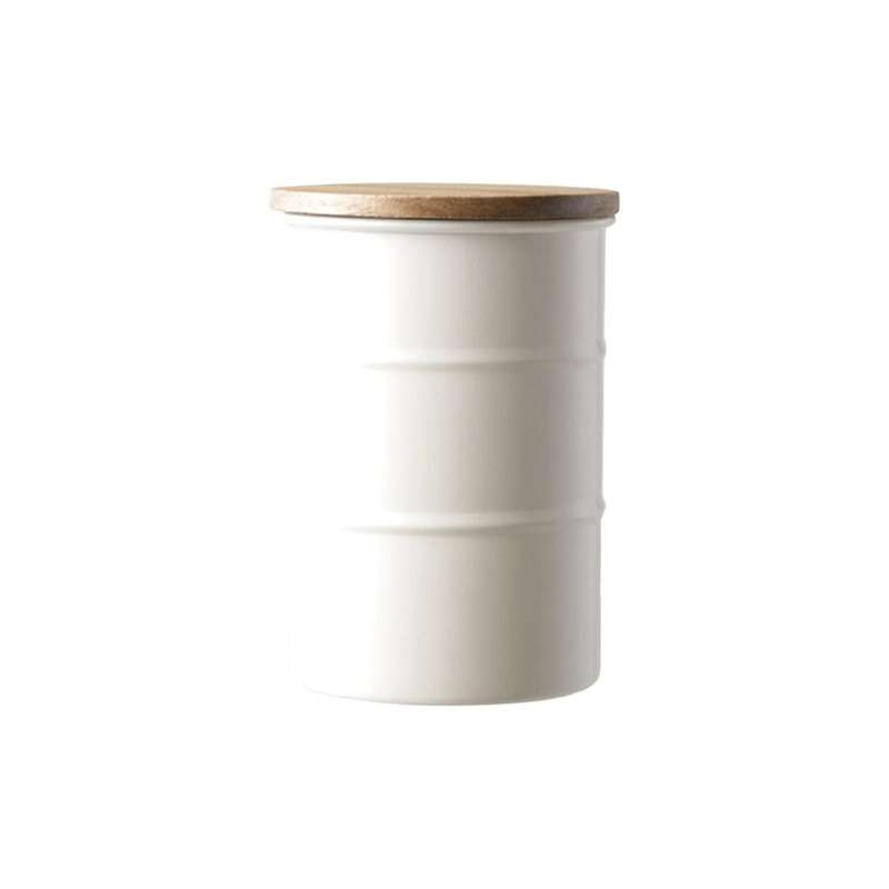 304 Stainless Steel Coffee Cans Sealed Cans with Wooden Lid Coffee Bean Dried Fruit Storage Jar Food