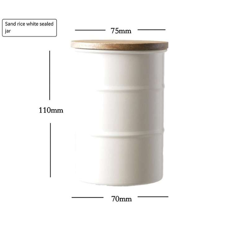 304 Stainless Steel Coffee Cans Sealed Cans with Wooden Lid Coffee Bean Dried Fruit Storage Jar Food