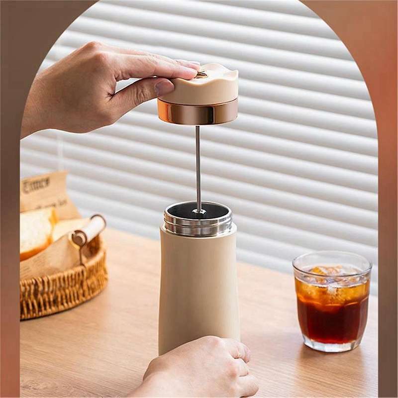 304 Stainless Steel Big Capacity Portable Tea and Water Separation Cup Coffee French Press