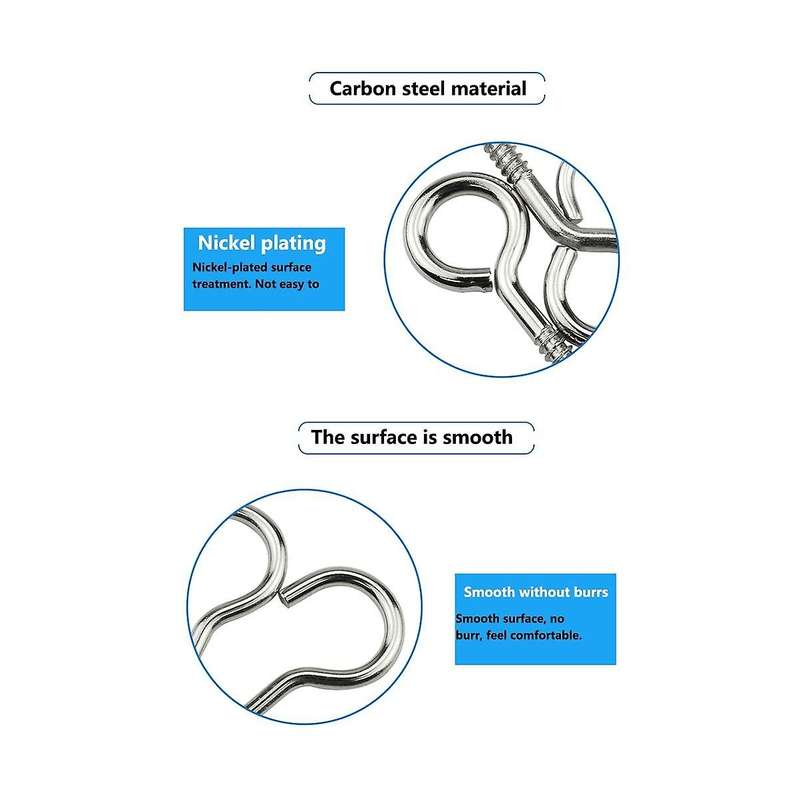 304 Stainless Steel Sheep Eye Nail Sheep Eye Self-tapping Nail Hook with Ring Screw Hand Twist Ring