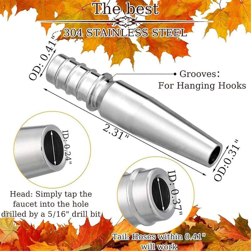 304 Stainless Steel Maple Faucet Tip Maple Syrup Tapping Kit Maple Syrup Synthetic Filter Trunk Fau