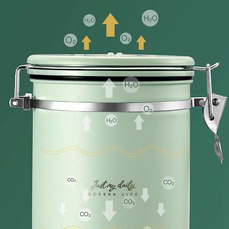 304 Stainless Steel Storage Jar with Lid Coffee Beans Tea Spice Oatmeal Sealing Organizer Kitchen Dr