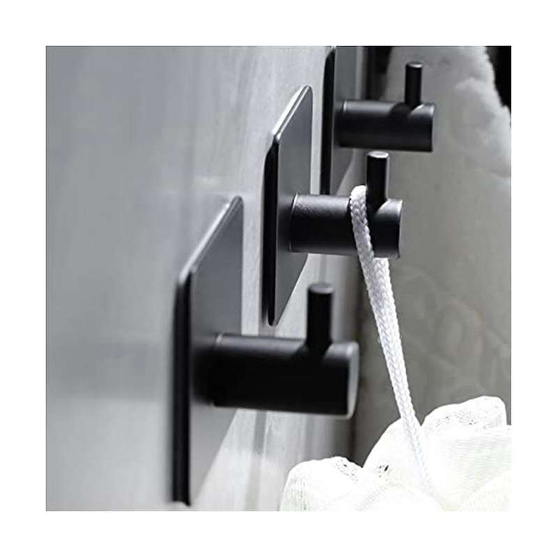 304 Stainless Steel Strong Steel Sticky Hook Free No Hole Single Hook Hook Bathroom Kitchen Door Me