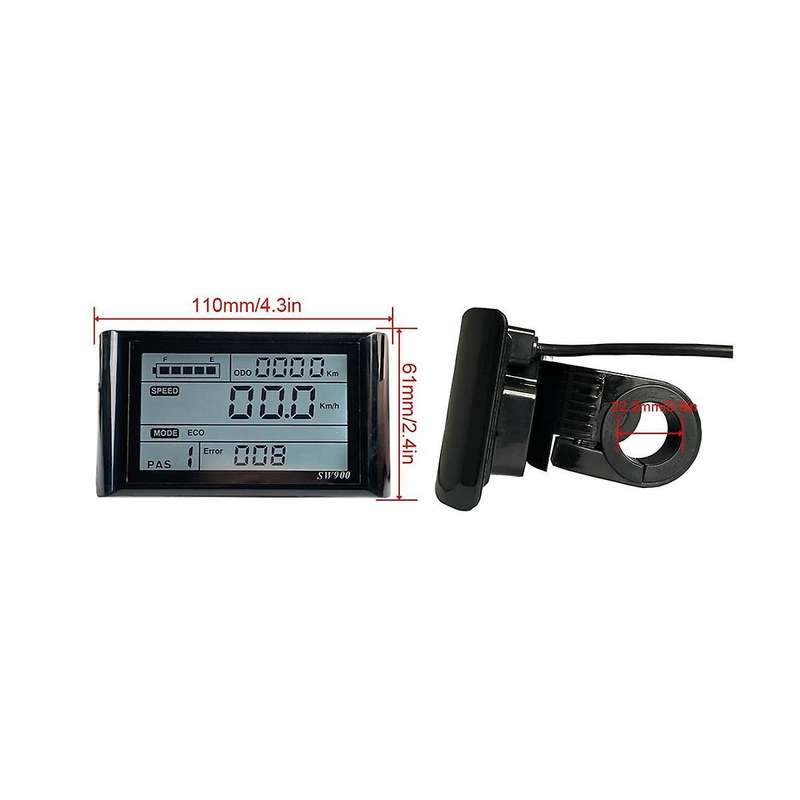30a Three-mode Sine Wave Ebike Controller with Sw900 Display for 36v 48v 750w1000w Electric Bicycle