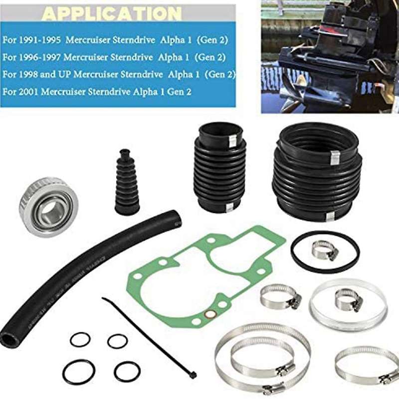 30-803099T1 Transom Bellows Repair Kit with Exhaust Bellows for MerCruiser Alpha One, Gen II Stern