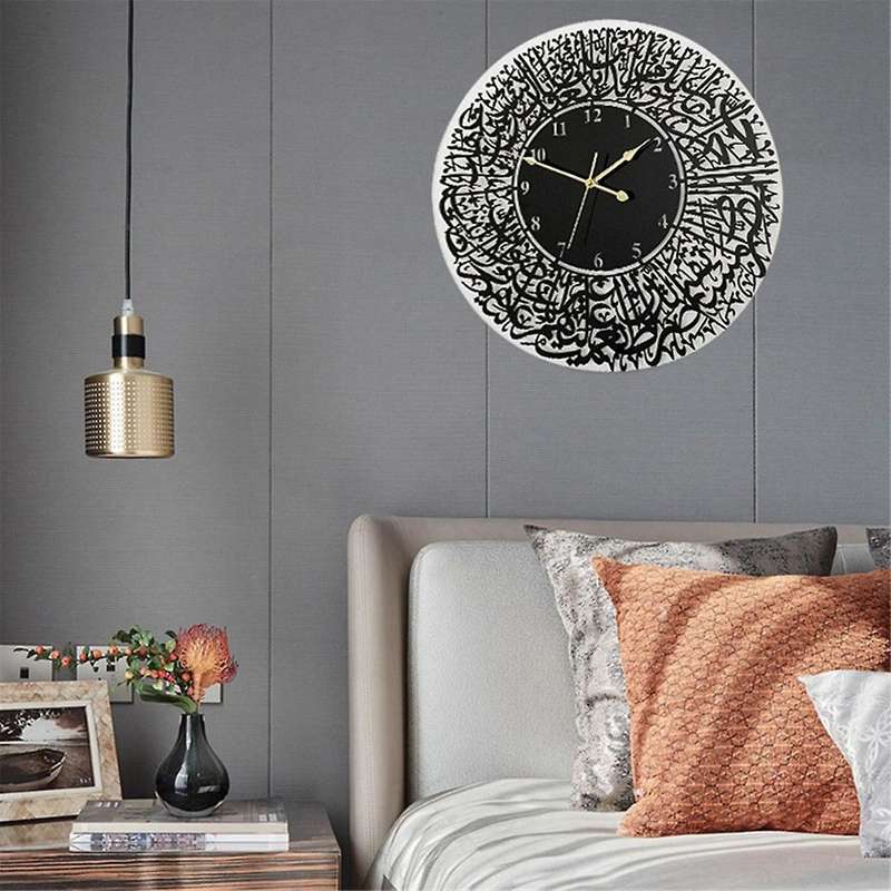 30cm Home Decoration Mirror Art Calligraphy Living Rooms Decor Acrylic Wall Decor Muslim Islamic Qua