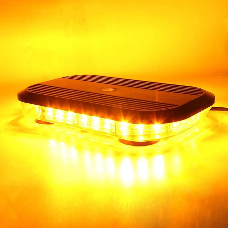 30LED Car Strobe Light 12 Inch Short Row Roof Warning Light 12-24V High Power High Strobe Ceiling Li