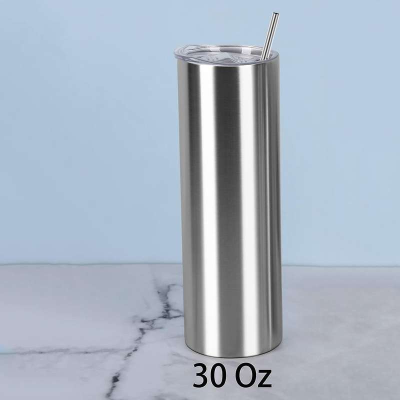 30Oz Straight Skinny Tumbler Set Stainless Steel Slim Skinny Travel Tumbler Birthday Diy Friends