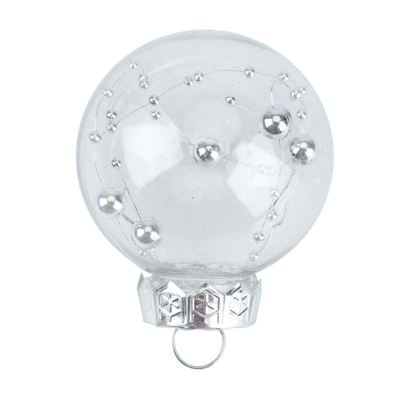 30pcs 6mm Decoration Ball, New Year's Hanging Ball, Party Pendant Props, Silver