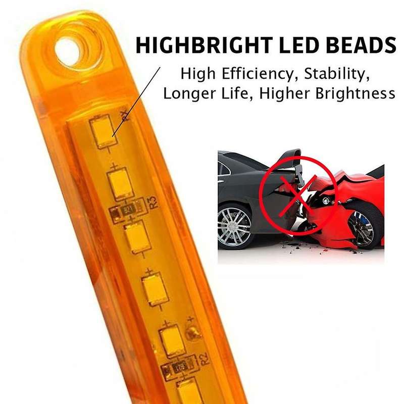 30Pcs Amber 9 LED Trailer Side Marker Lights Sealed Indicators 12V for Trucks Bus Trailer UTV SUV Pi