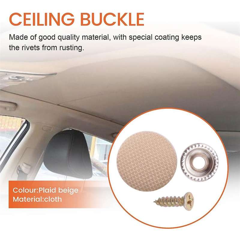30Pcs Car Ceiling Cloth Fixing Screw Car Roof Fixed Buckle Snap Rivets Retainer Automotive Headliner