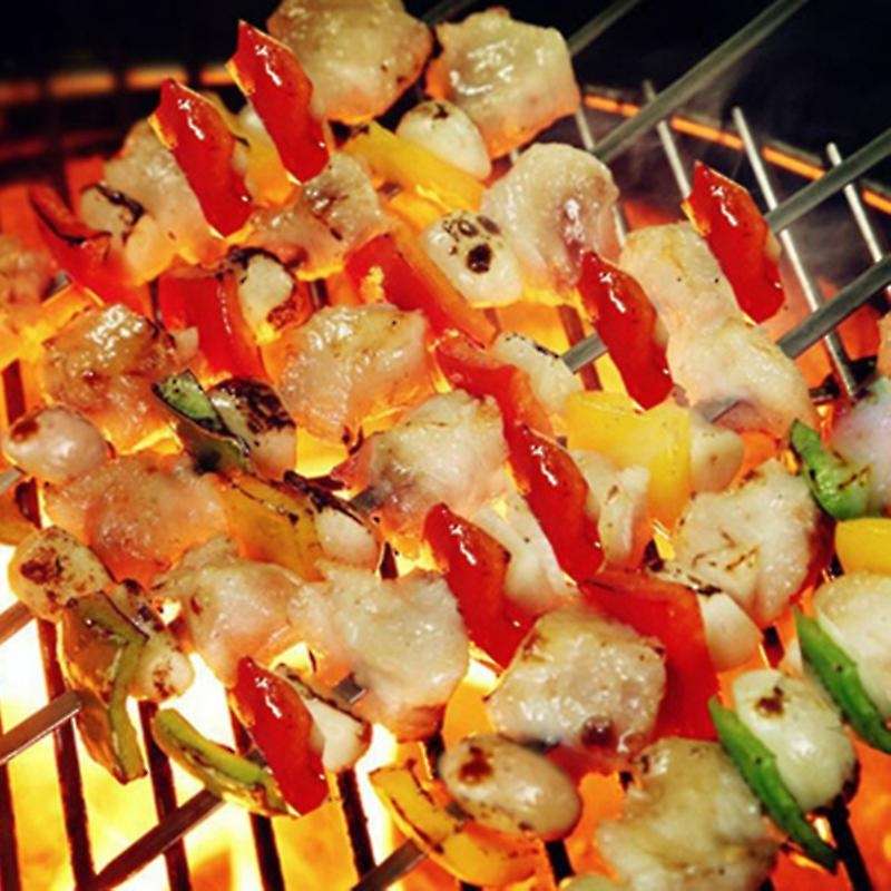 30Pcs Barbecue Set Set Stainless Steel Twisted Skewers