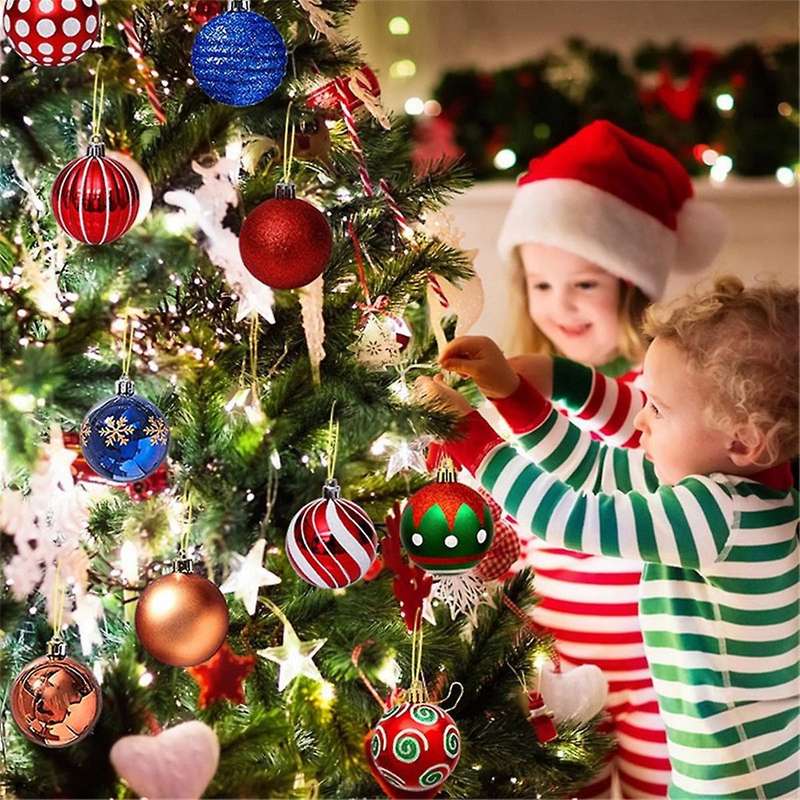 30pcs Christmas Ball Christmas Tree Decoration Ornaments for Home Decor Xmas Hanging Tree Pendants N