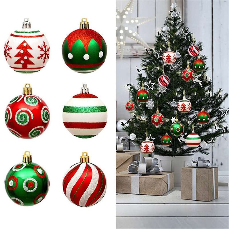 30pcs Christmas Ball Christmas Tree Decoration Ornaments for Home Decor Xmas Hanging Tree Pendants N
