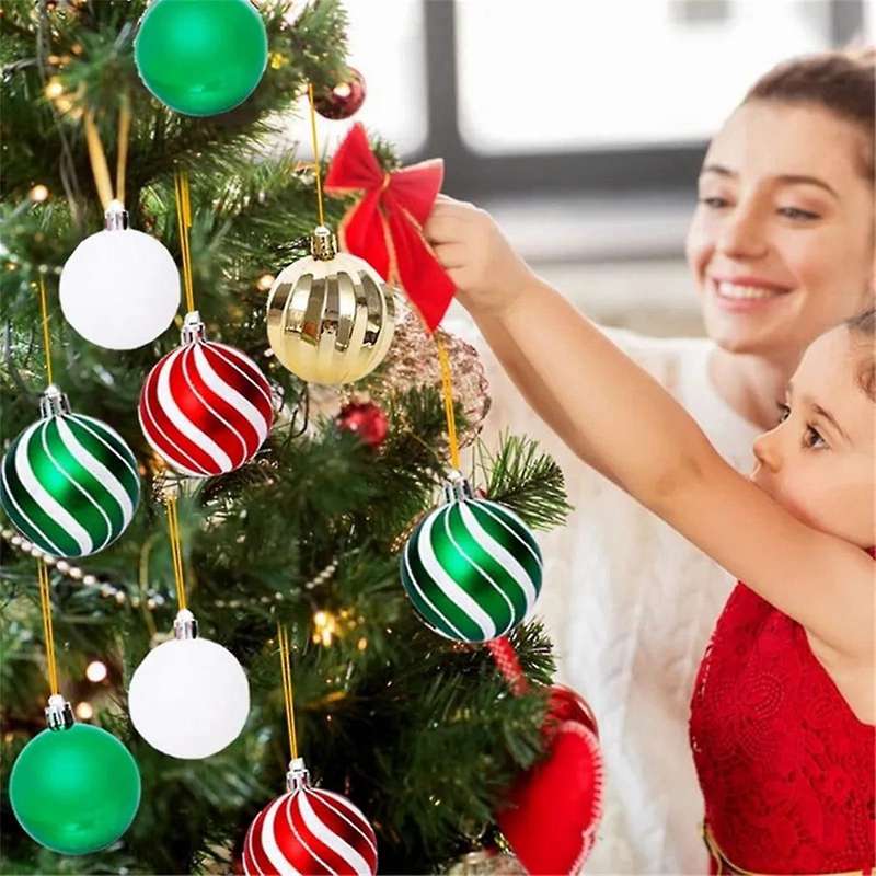 30pcs Christmas Ball Christmas Tree Decoration Ornaments for Home Decor Xmas Hanging Tree Pendants N