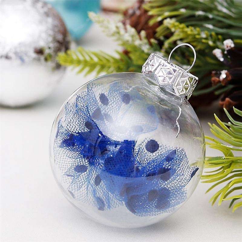 30Pcs Christmas Balls for Tree Blue Christmas Balls Plastic Ornaments