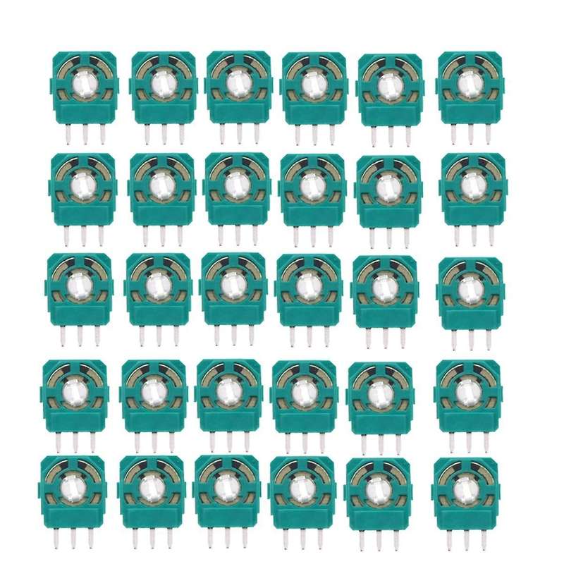 30PCS Joystick Potentiometers Sensor Module Kit 2.3Kohn for Controllers 3D Thumbstick Axis Resistors