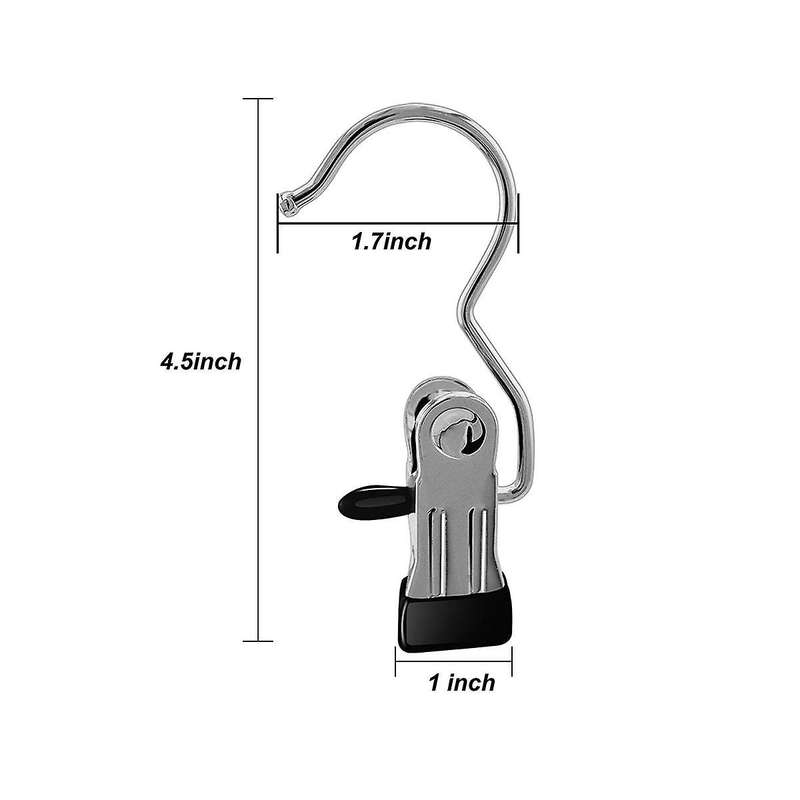 30pcs Legging Organizer for Closet Pants Hangers Space Saving Portable Stainless Steel Single Clips