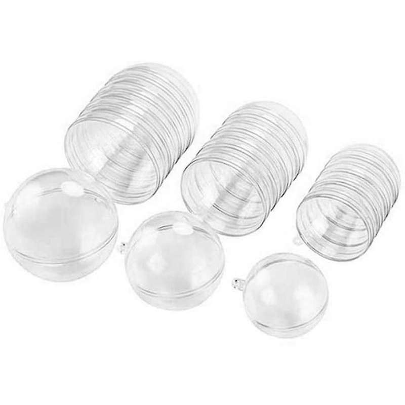 30pcs Plastic Hollow Ball Christmas Hollow Ball Decoration Ball Window Transparent Ball Packaging B