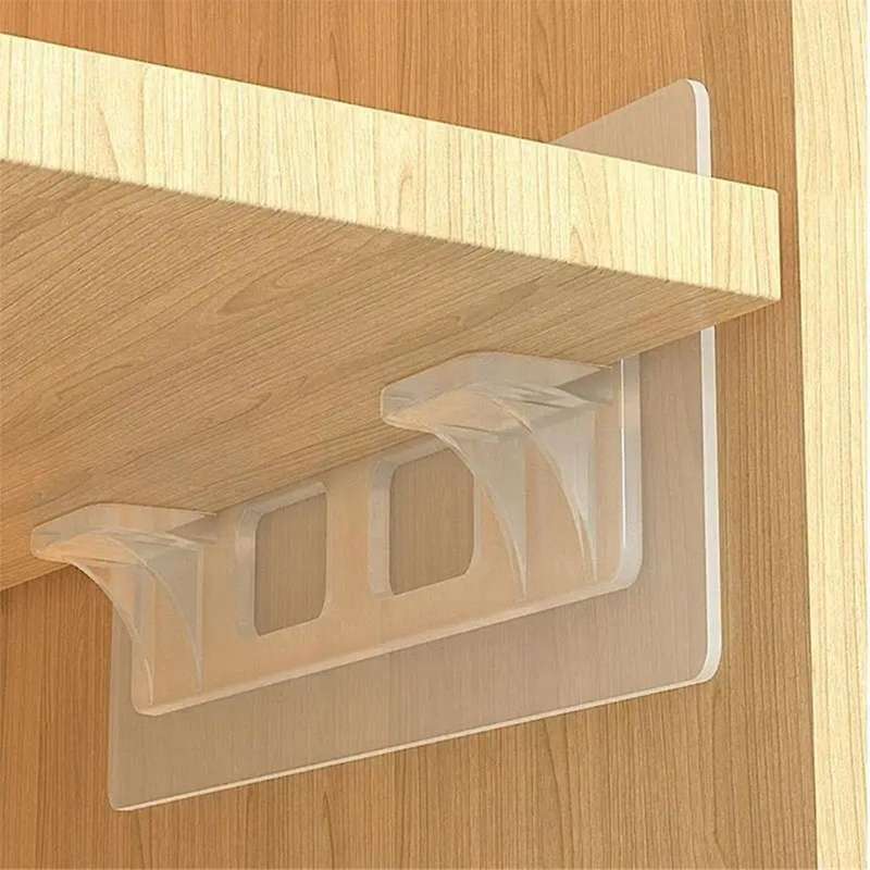 30PCS Shelf Support Adhesive Pegs Closet Partition Bracket for Kitchen Bedroom Cabinet Support Clip