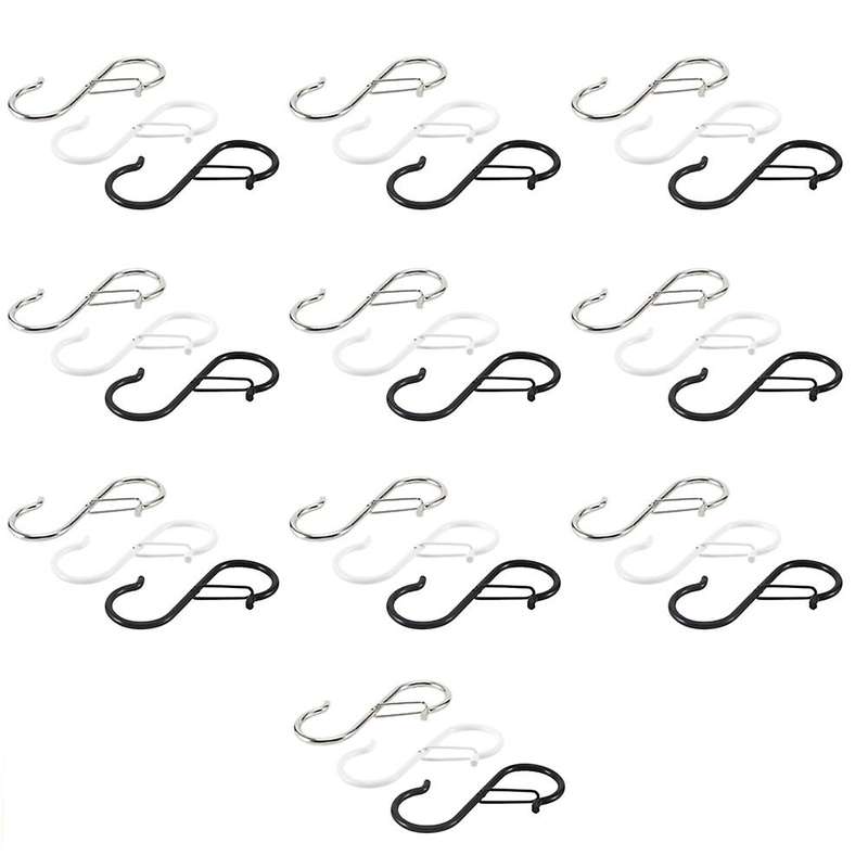 30pcs S Hooks Hanging Safety Buckle, 3.5 Inch Heavy Duty S Hooks, for Closet Hooks, Clothes, Kitchen