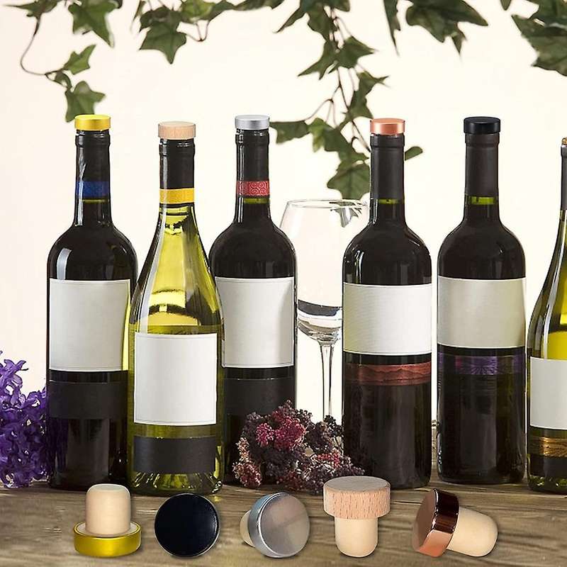 30pcs Wine Bottle Cork Stopper T Shaped Wine Stopper Tasting Cork Replacement Reusable Cork Glass B