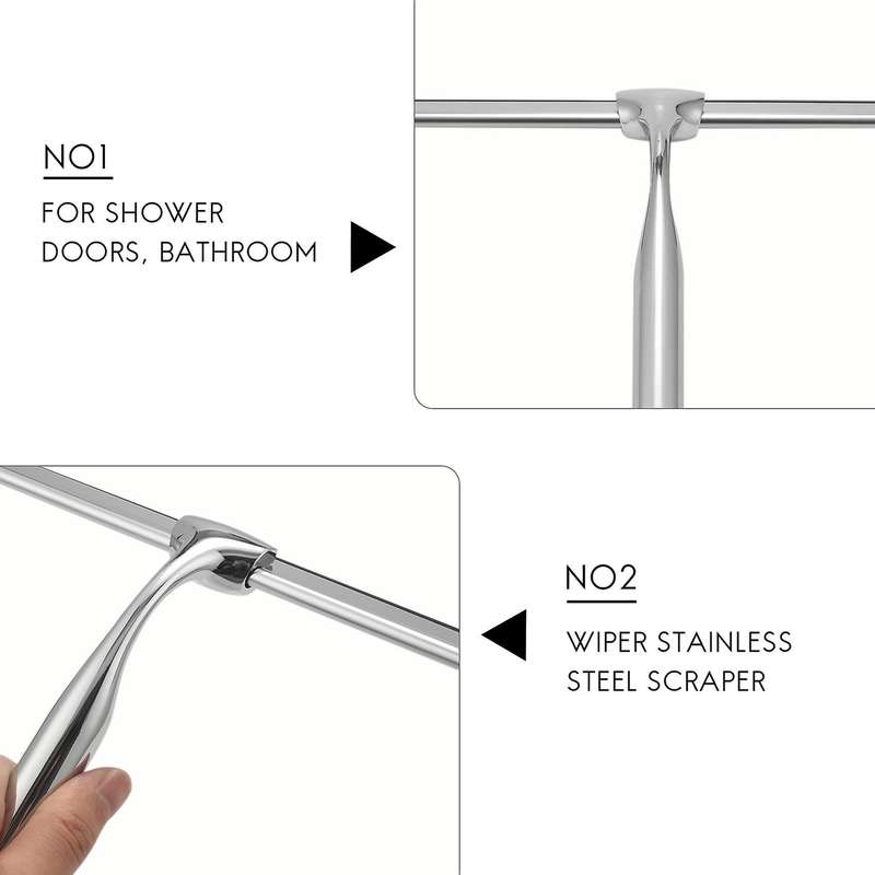 31 Cm Shower Squeegee Stainless Steel Shower Squeegee Window Squeegee Wiper Glass Squeegee for Clea