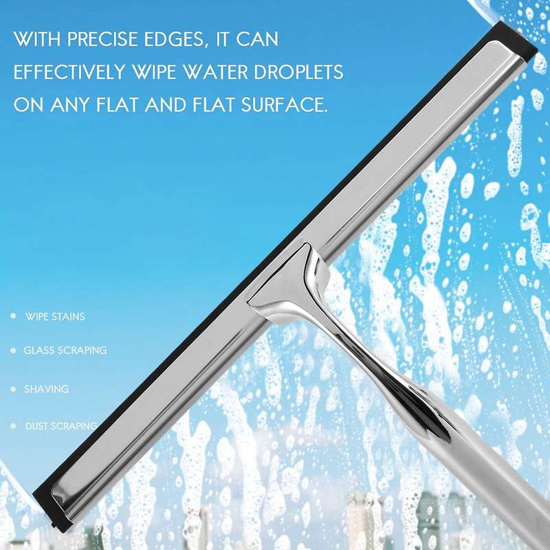 31 Cm Shower Squeegee Stainless Steel Shower Squeegee Window Squeegee Wiper Glass Squeegee for Clea