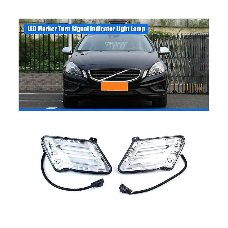 31278558 31278557 Car Left Right Front Led Marker Turn Signal Indicator Light Lamp for S60 2011-201