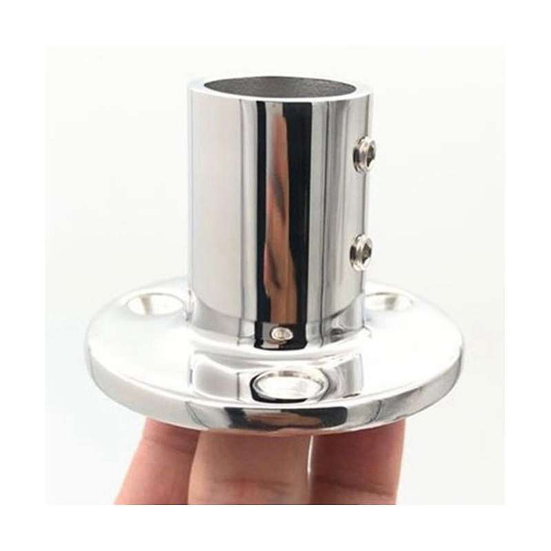 316 Stainless Steel 90 Degree Marine Handrail Fittings Round Post Tube Mount for 32 Diameter Tube