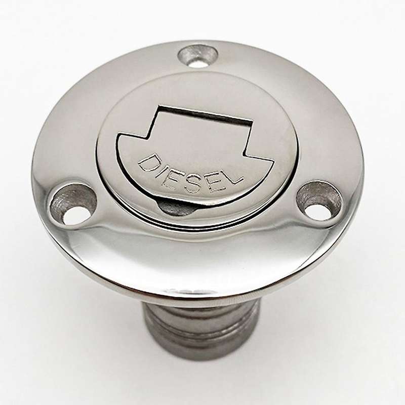 316 Stainless Steel Boat Deck Fill Filler Port Gas Fuel Tank with Key Cap
