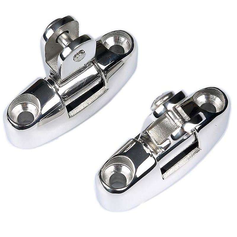 316 Stainless Steel Marine Awning Boat Set Bimini Island Top Deck Hinged Rotation with Rubber Pad