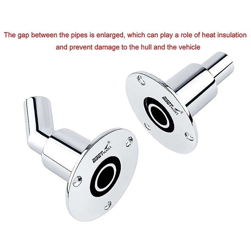 316 Stainless SteelThru Hull Exhaust Skin Fitting Tube Pipe Socket Hardware Part of Air Heater for M