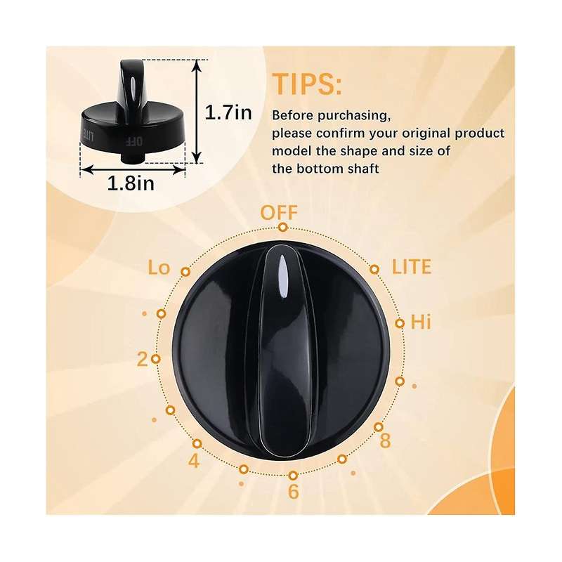 316442513 Gas Range Stove Surface Burner Knob for , Sears Range Oven, Replacements 1465864, Ah23324