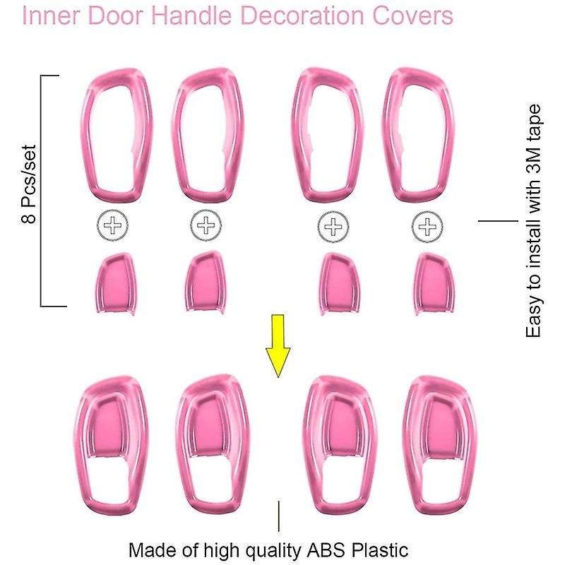 31Pcs Car Interior Accessories Decoration Set for 2015-2020 (Pink)