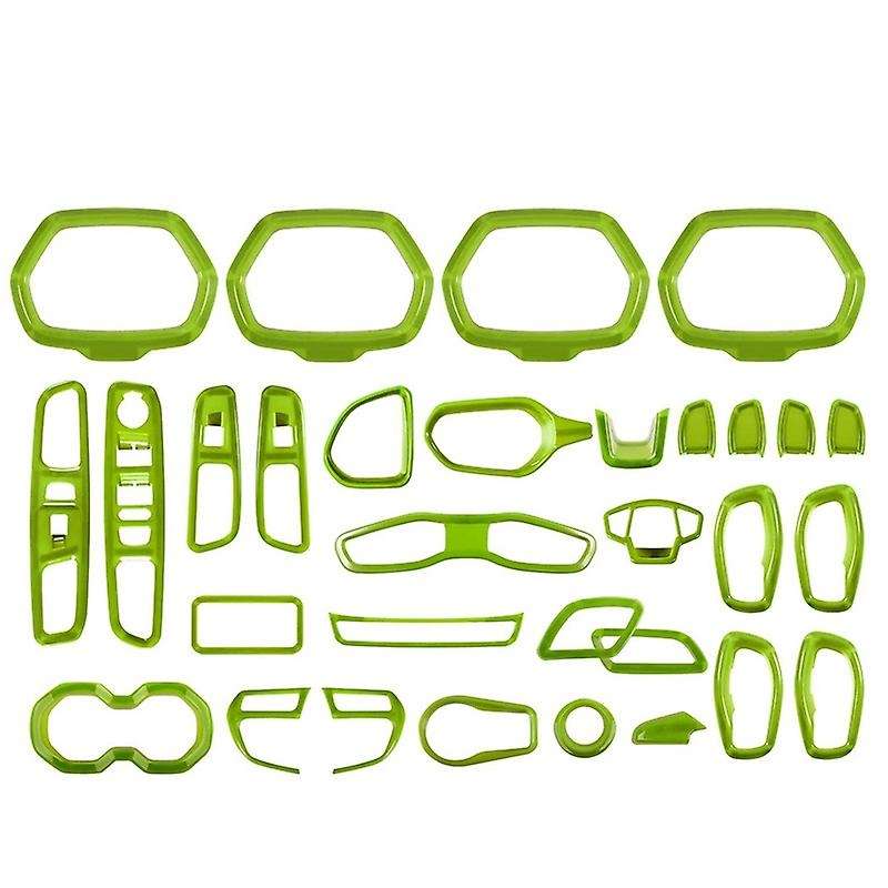 31Pcs Car Interior Accessories Decoration Set for 2015-2020 (Green)