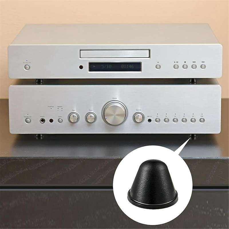 32 Pcs Conical Rubber Bumpers Black Cone Shaped Spacers 3 Different Sizes Self Adhesive Speaker Pads