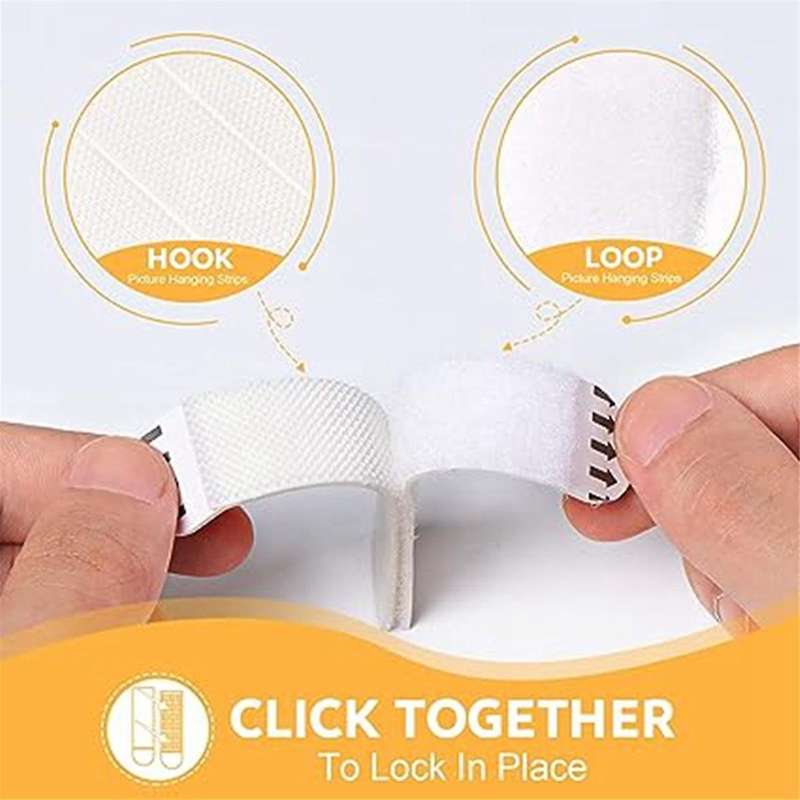 32 Pairs of Wall Adhesive Hooks, Traceless, Easy-To-Pull, Nail-Free Adhesive Stickers, Frame Hanging