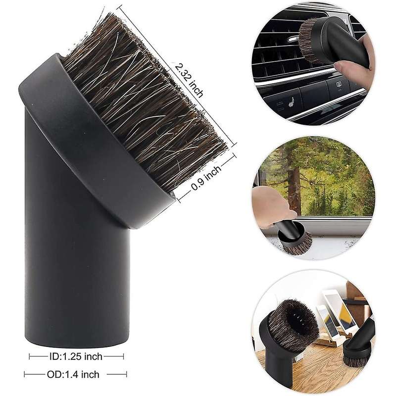 32mm 1 1/4 Inch Hardwood Floor Brush with 2 Pcs Vacuum Attachment Brush and 1 7/8 Inch to 1 Inch Va
